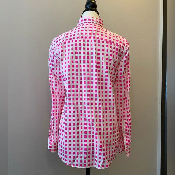 100% cotton GAP Pink and White Casual Button Down Shirt EUC Size S - Picture 2 of 9